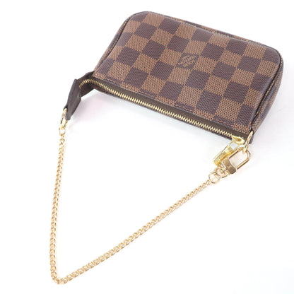 Louis Vuitton N58009 Mini Pochette Accessoires In Damier Ebene Brown