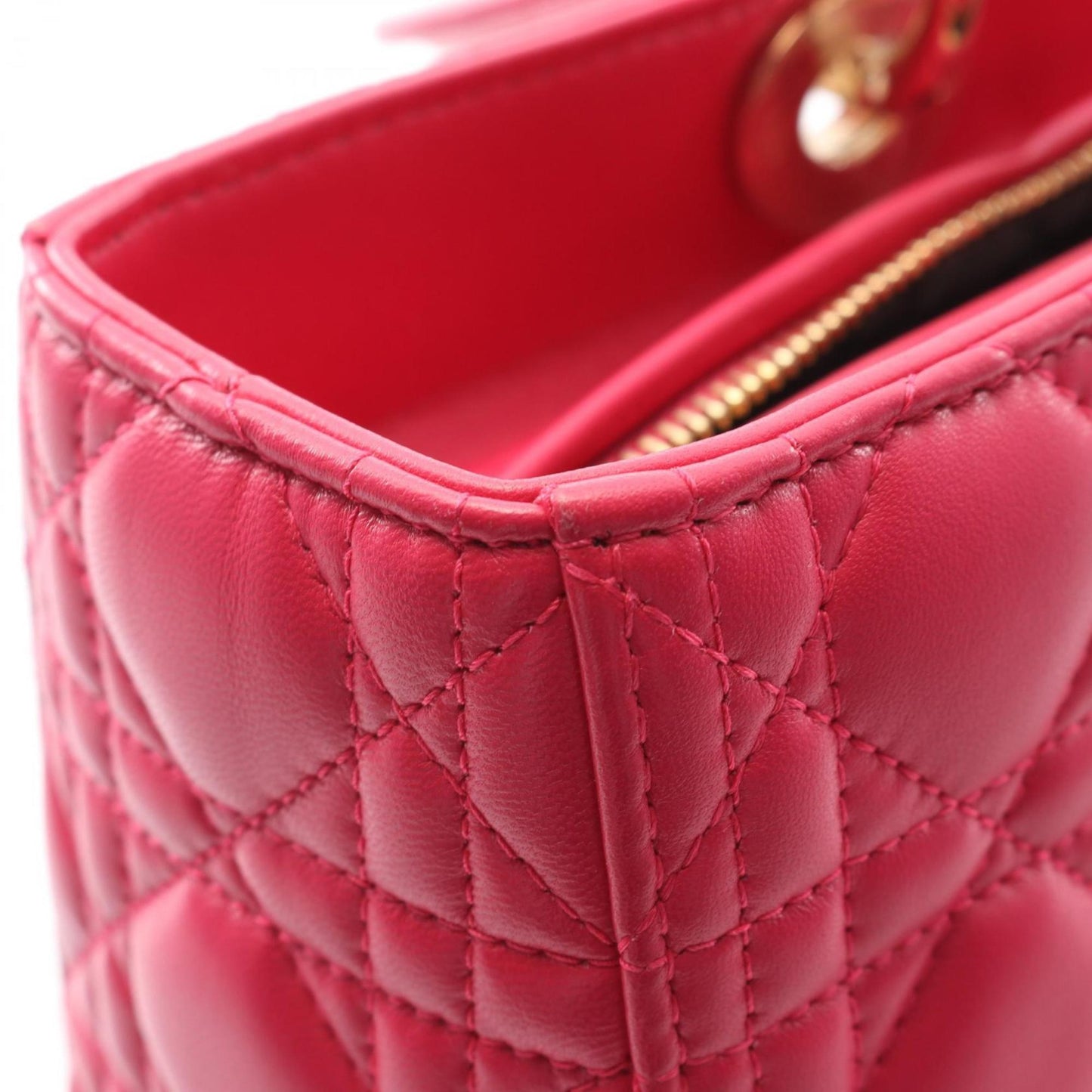 Christian Dior Dior Lady Large Handbag In Lambskin Leather