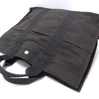 Hermes Air Line Tote Mm - Gray Canvas Bag