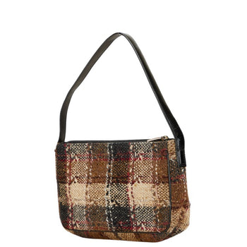 Burberry Check One-Shoulder Bag Handbag In Brown