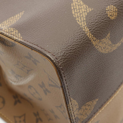 Louis Vuitton On The Go Gm Shoulder Bag Coated Canvas Leather Monogram Giant