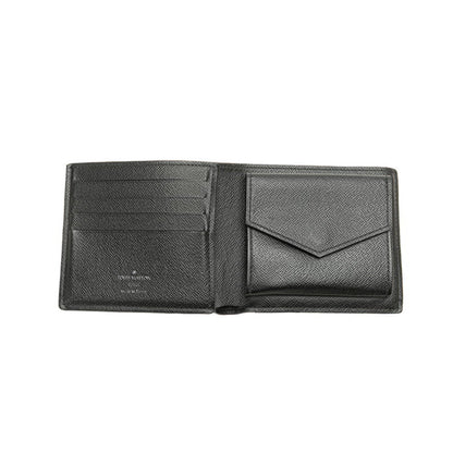 Louis Vuitton Damier Graphite Portefeuille Marco Nm Bi-Fold Wallet N63336 Black Pvc