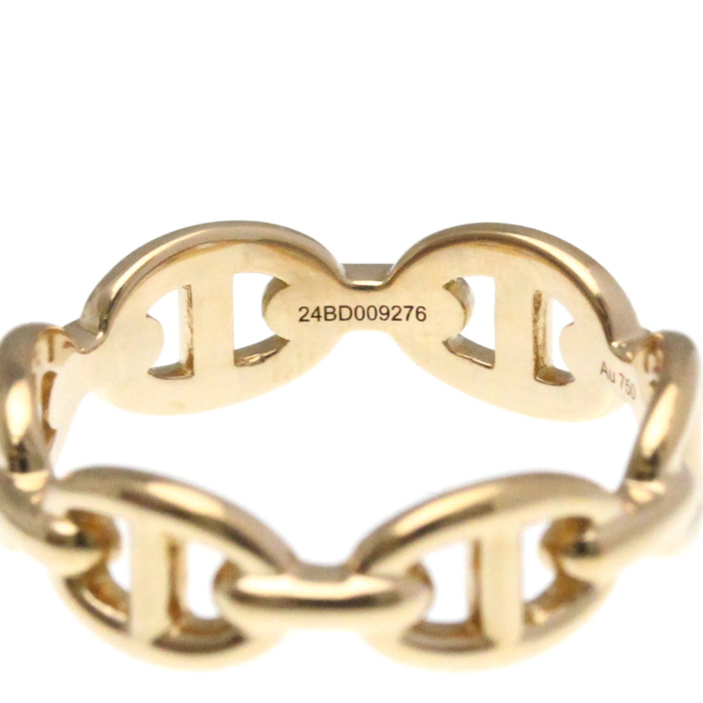 Hermes Chaine D'Ancre Ring Pink Gold (18K) Fashion No Stone Band Ring Pink Gold