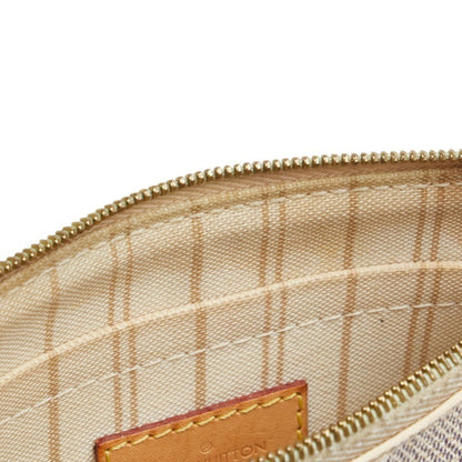 Louis Vuitton Damier Azur Neverfull Pm Accessory Pouch N51110 White Pvc Leather