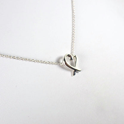Tiffany 925 Loving Heart Pendant Necklace