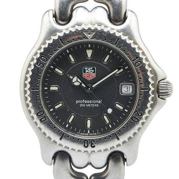 Tag Heuer Cell Professional 20 Watch Wg1113-0 Quartz Black Dial Stainless Steel