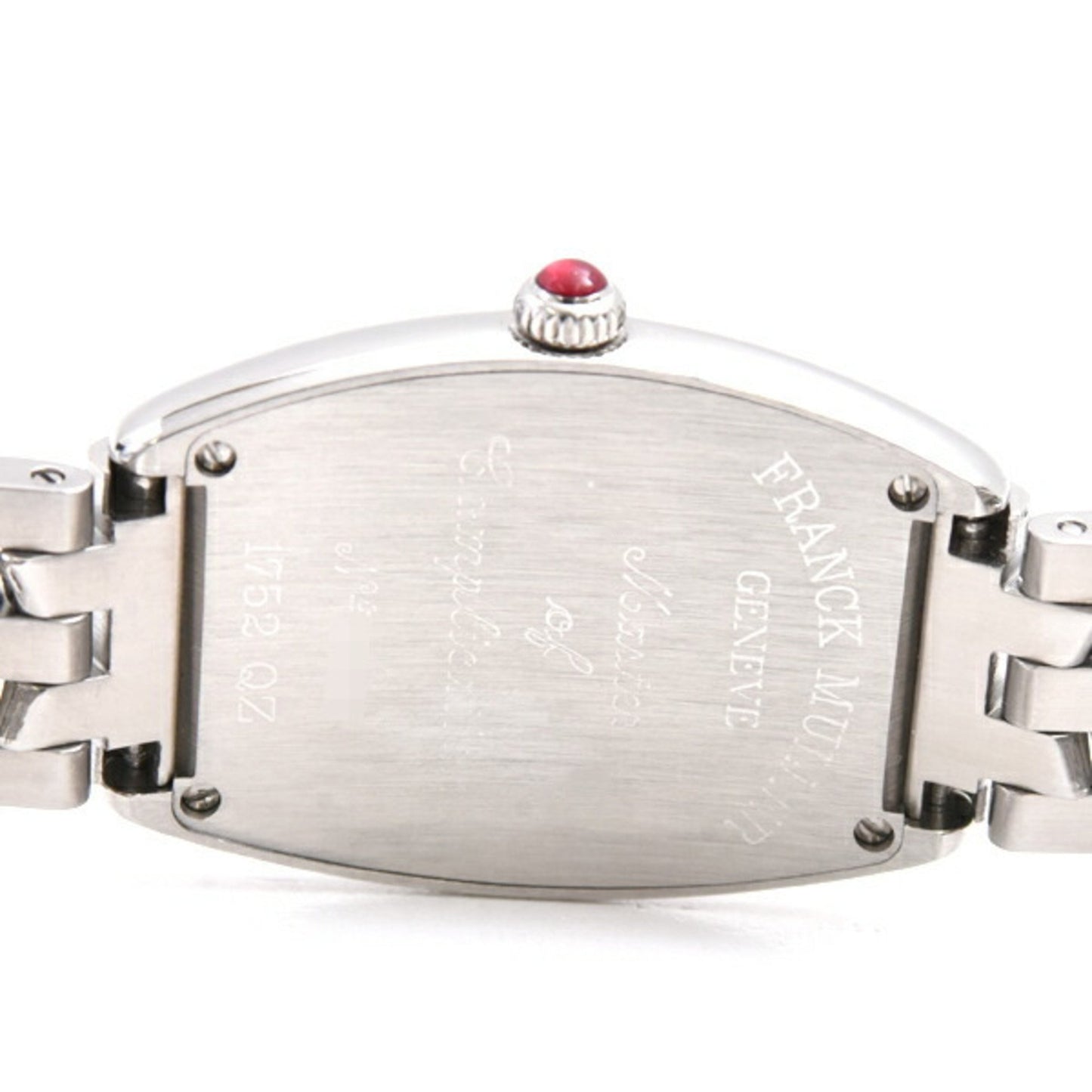 Franck Muller Women'S Tonneau Curvex Battery-Operated Watch With Pink Guilloche Design