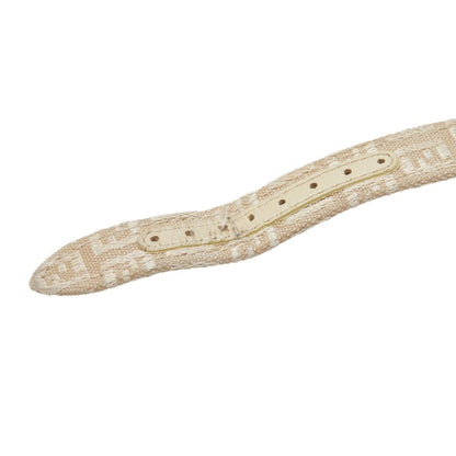 Fendi Horologi Classico Watch 7000L Quartz Movement Beige Dial Stainless Steel Leather