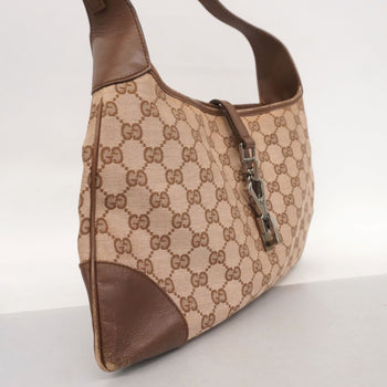 Gucci Gg Canvas Shoulder Bag 001 4057 Leather Brown