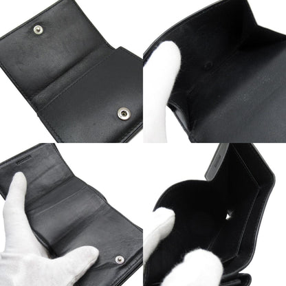 Balenciaga Tri-Fold Wallet Leather Black