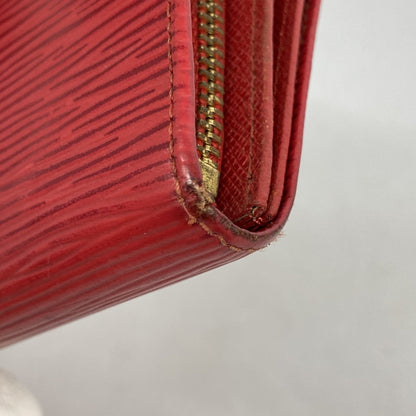 Louis Vuitton Epi Wallet Porte Monnaie-Vieux Tresor M63507 Castilian Red