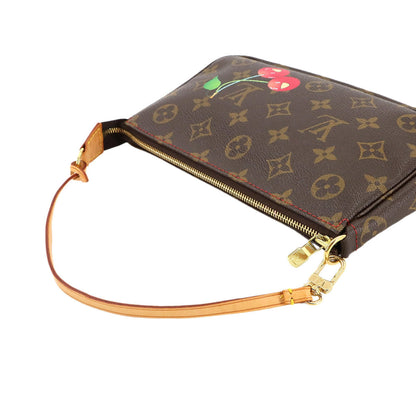 Louis Vuitton Monogram Cherry Pochette Accessoires Handbag M95008 By Takashi Murakami
