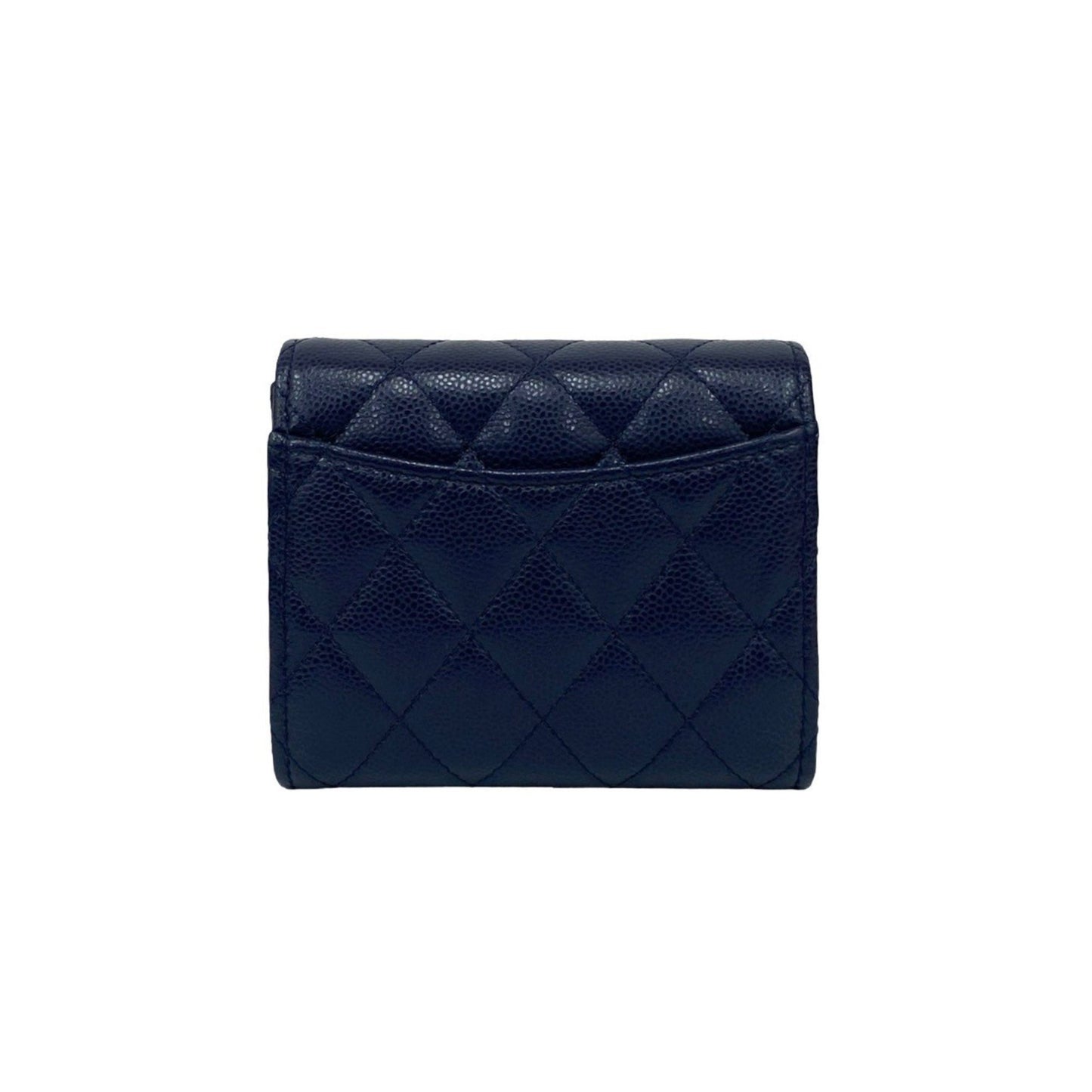 Chanel Matelasse Coco Caviar Leather Tri-Fold Wallet