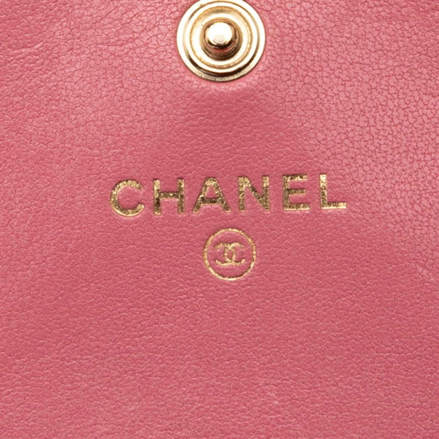 Chanel Coco Mark Mademoiselle Mini Chain Wallet Shoulder Bag In Pink Lambskin