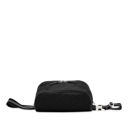 Gucci Gg Nylon Belt Bag/Waist Bag 509643 Black Leather