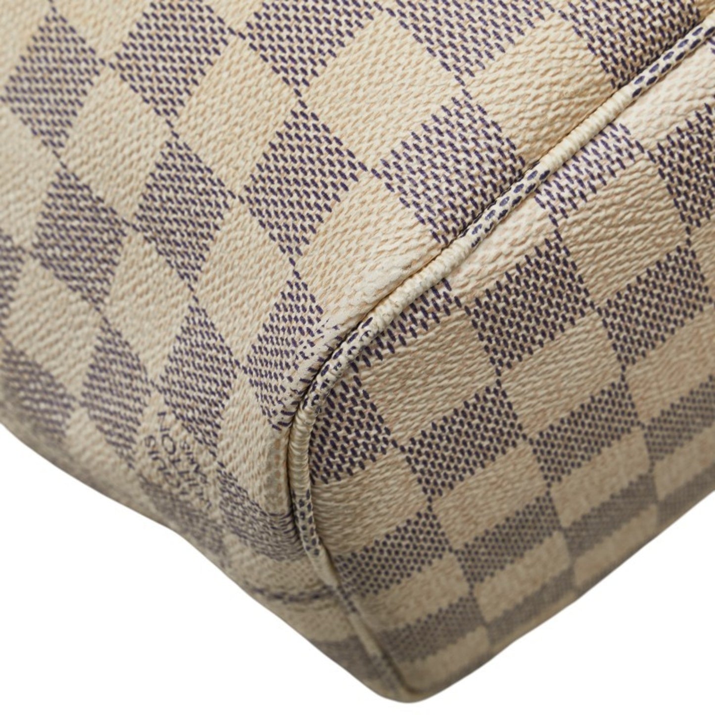Louis Vuitton Damier Azur Neverfull Pm Tote Bag N51110 White Leather