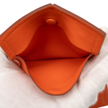 Hermes Herms Flex Bifold Wallet In Orange Swift Leather