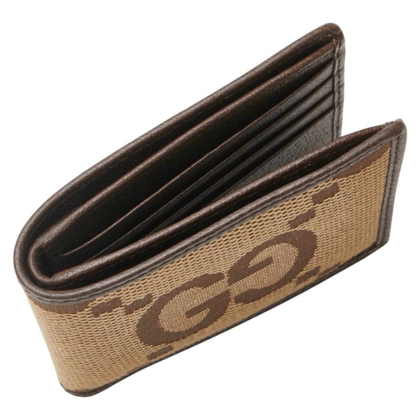 Gucci Jumbo Gg Bifold Wallet 699308 Brown Canvas