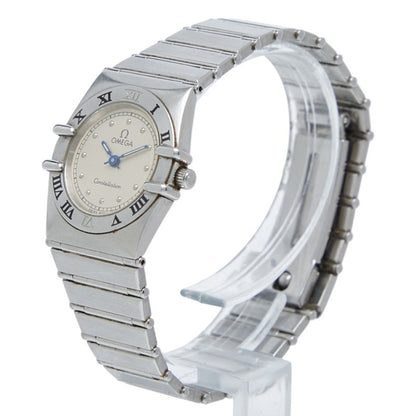 Omega Constellation Quartz Watch With Silver Dial And Stainless Steel