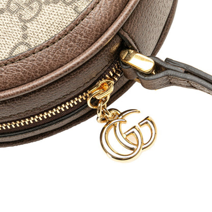 Gucci Gg Supreme Ophidia Pouch 574841 Brown Leather