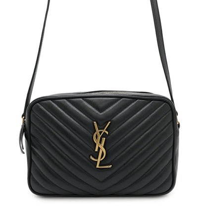 Saint Laurent Shoulder Bag Lou Camera V Stitch Leather 520534 Saint Laurent Paris Black