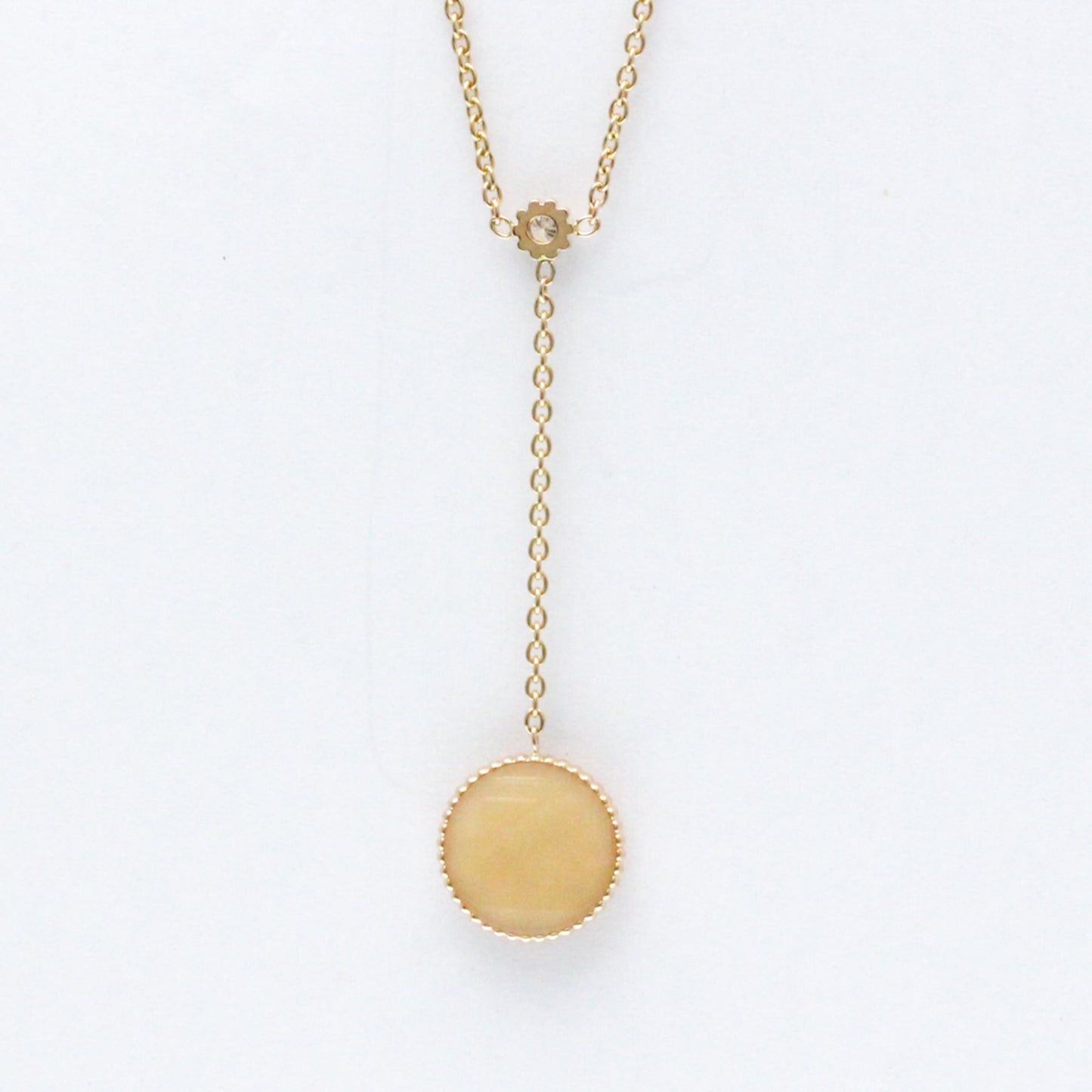 Christian Dior Rose Des Vents Medallion Necklace Rose Quartz Pink Gold (18K) Diamond