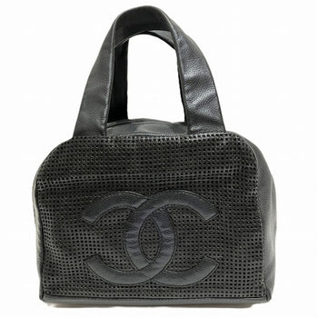 Chanel Coco Mark Caviar Skin Mesh Leather Bag Handbag
