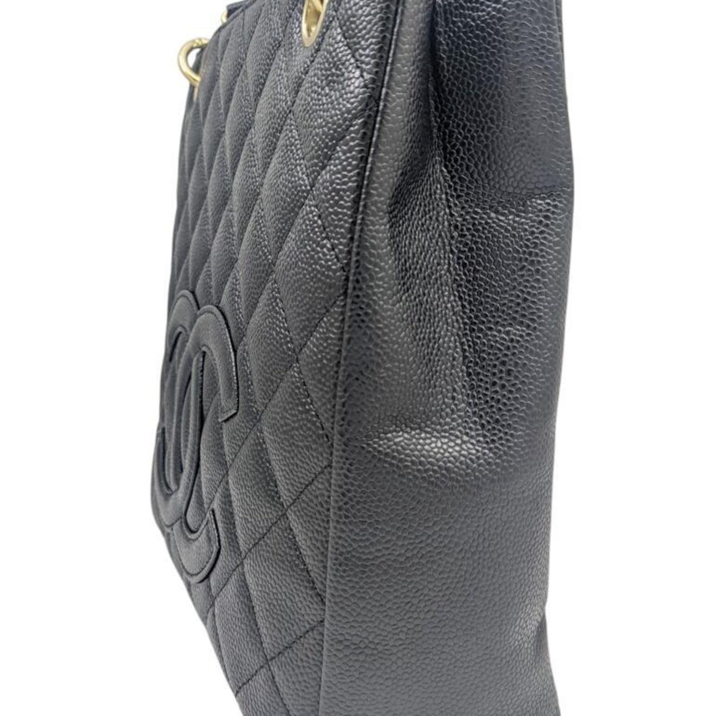 Chanel Chanel Matelasse Pst Tote Caviar Skin Black Chain Shoulder 8Th Series Grained Calfskin