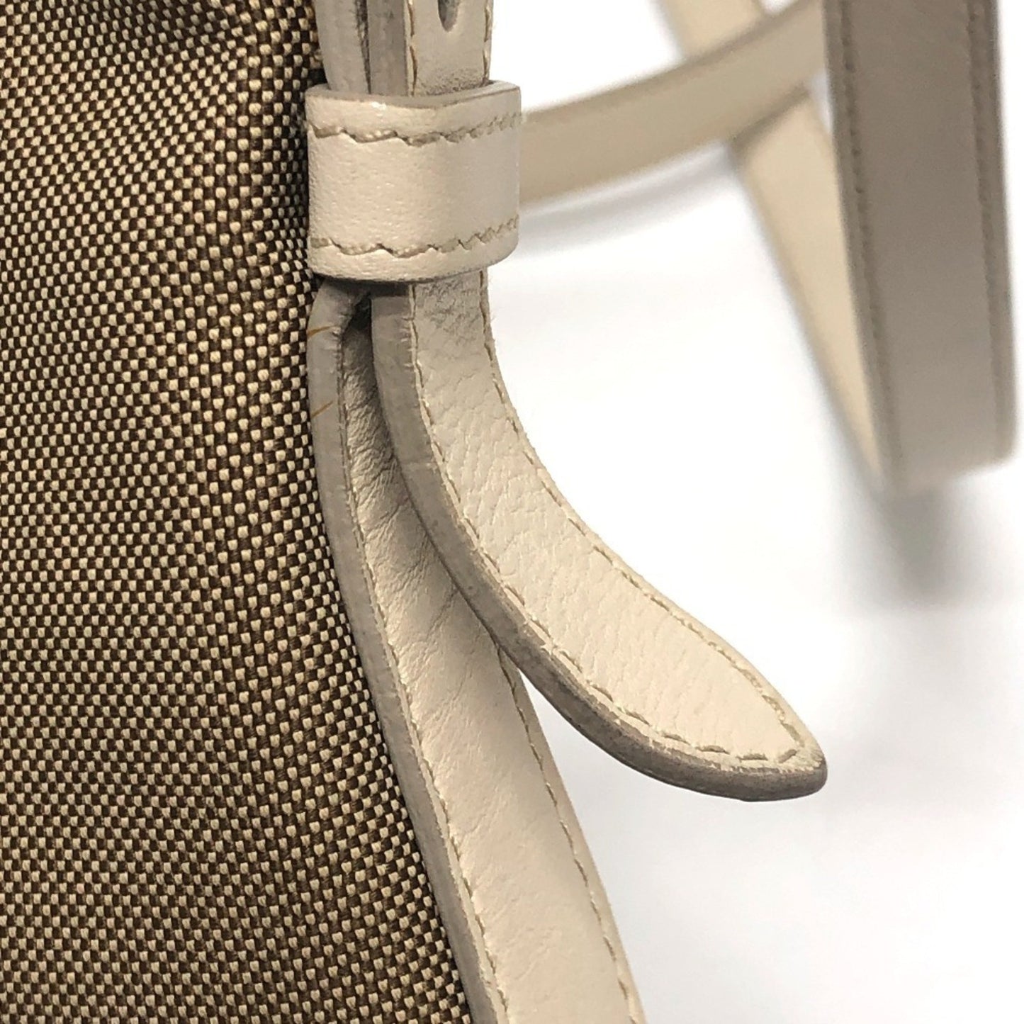 Prada Bt0706 Logo Jacquard Shoulder Bag In Canvas/Leather