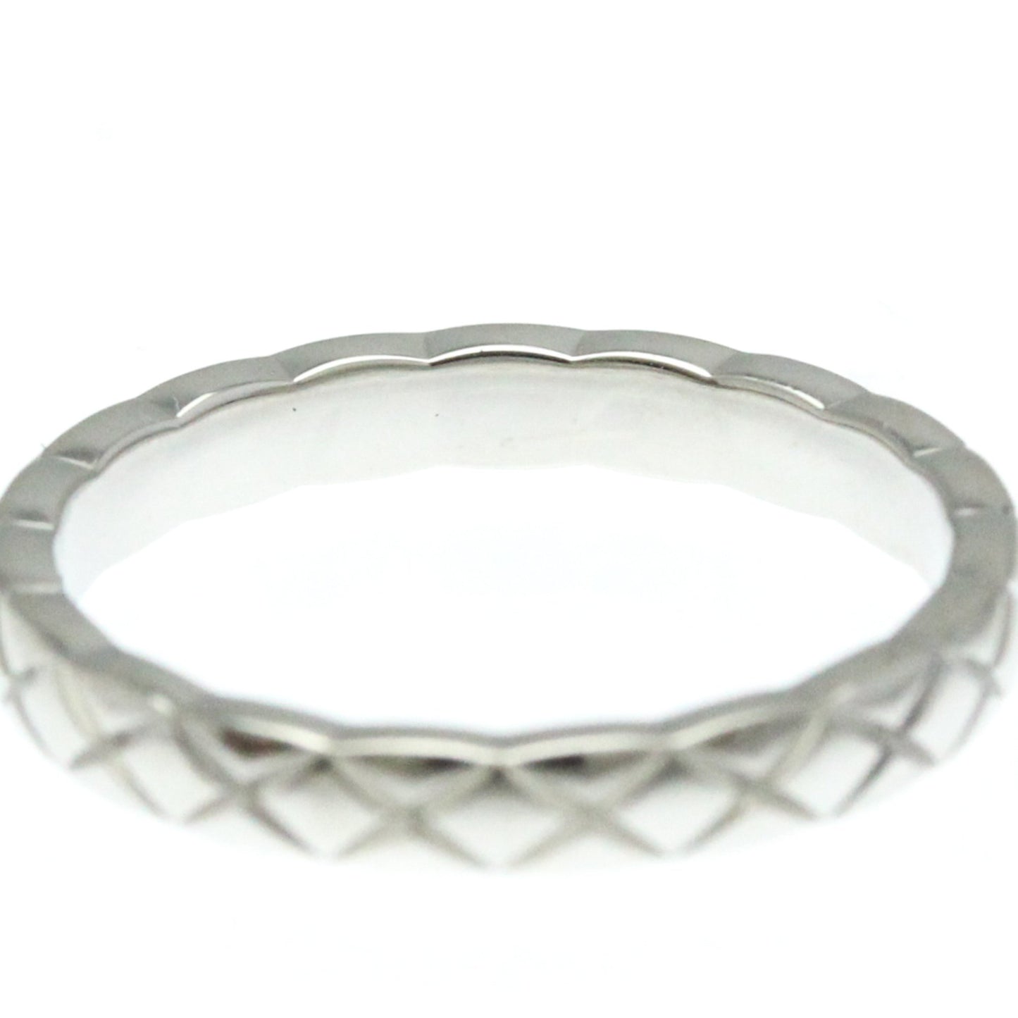 Chanel Coco Crush Ring Mini Model 1P Diamond Platinum Fashion Diamond Band Ring Silver
