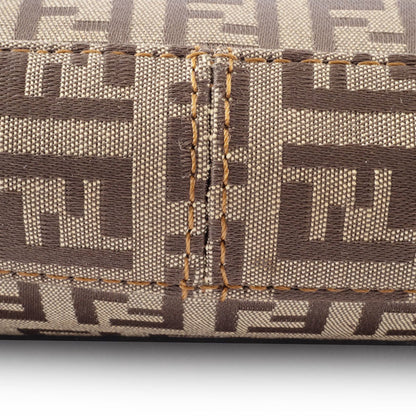 Fendi Zucca Shoulder Bag 8Br042 Canvas | Leather Beige