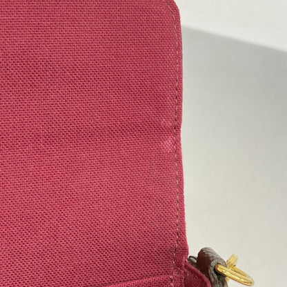 Louis Vuitton Monogram Pochette Felicie Shoulder Wallet M81896 Brown Fuchsia