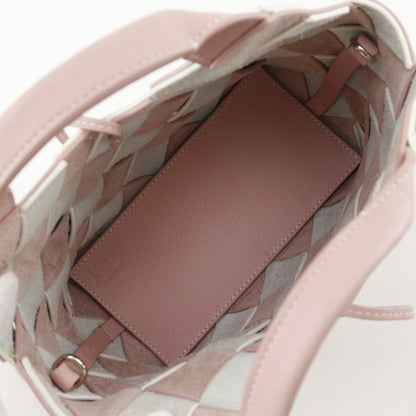 Loewe Woven Basket Small Handbag In Calfskin
