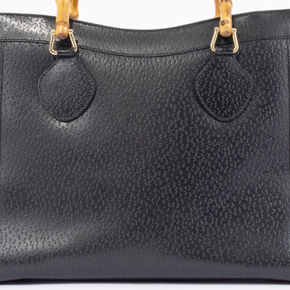 Gucci Bamboo Tote Bag 035694 Leather Black