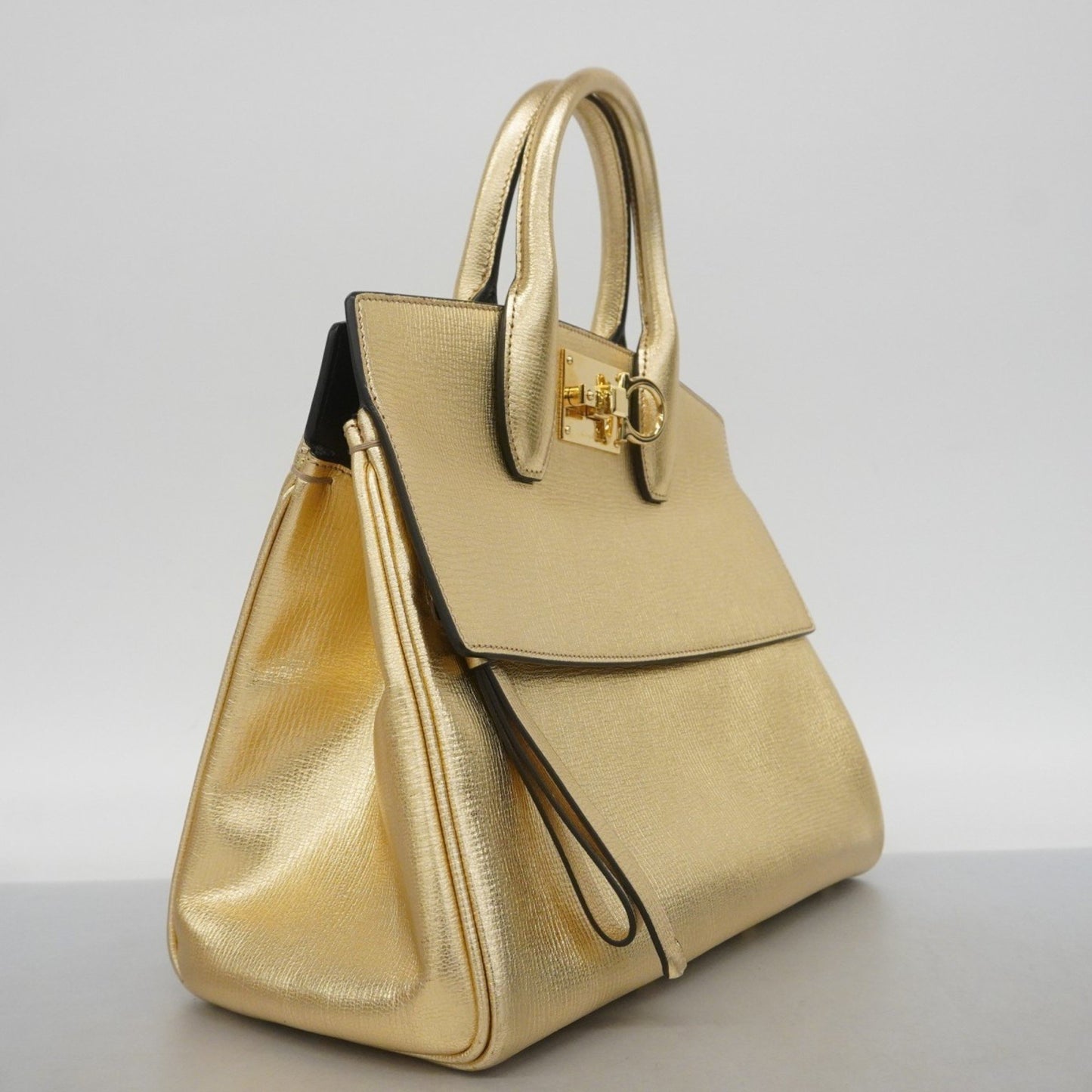 Salvatore Ferragamo Gancini Leather Handbag