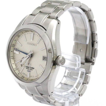 Grand Seiko Sbge005 Spring Drive Gmt Steel Watch 9R66-0Ac0 Polished