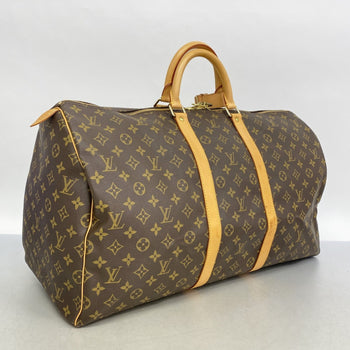 Louis Vuitton Monogram Keepall 55 Boston Bag M41424 Brown