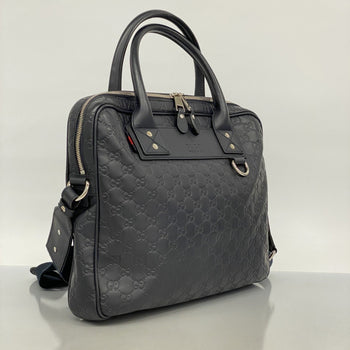 Gucci Bag Guccissima 328937 Leather Navy