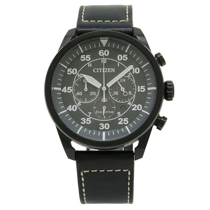 Citizen Eco-Drive Avion Radio-Controlled Solar Watch With Black Dial