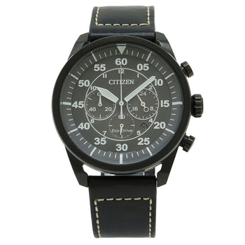Citizen Eco-Drive Avion Radio-Controlled Solar Watch With Black Dial