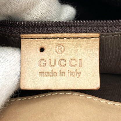 Gucci 002 1079 Handbag Tote Bag Beige Gg Canvas Leather