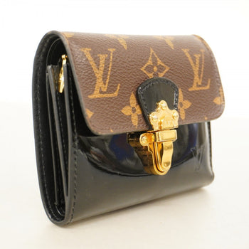 Louis Vuitton Monogram Portefeuille Cherry Wood Compact Wallet M61912 Brown Noir