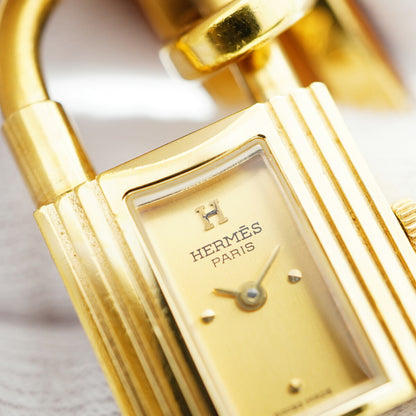 Herms Kelly Watch Ke1201470 Gold Dial