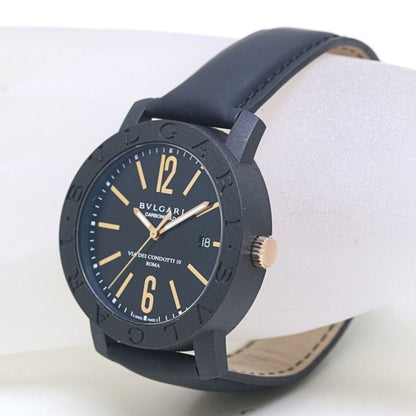 Bvlgari Bbp40Bcgld N Bb40Cl 102248 Carbon Gold X 18K Pink Leather
