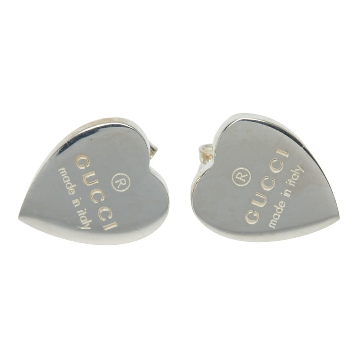 Gucci Heart Stud Earrings Sv925 Silver