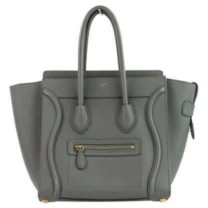 Celine Luggage Bag Micro Shopper Tote Gray