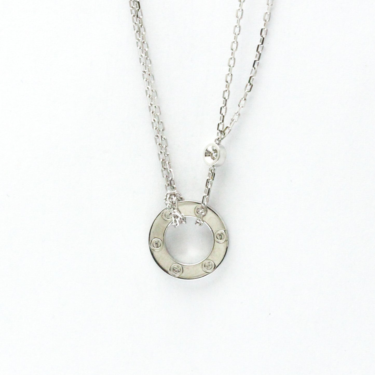 Cartier Love Circle Necklace B7219400 White Gold (18K) Diamond Men
