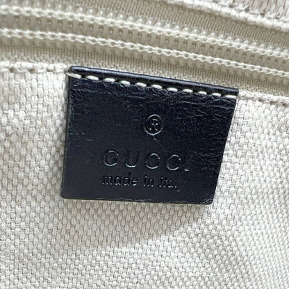 Gucci Shoulder Bag 337598 Gg Canvas Sherry Line Black Leather