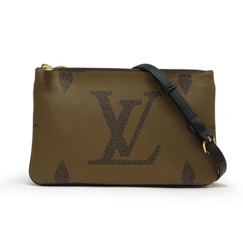 Louis Vuitton Monogram Giant Double Zip Pochette M69203 Reverse Shoulder Bag Pouch