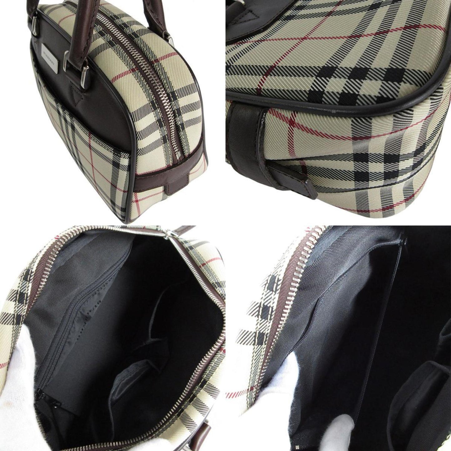 Burberry Handbag Canvas And Leather In Beige